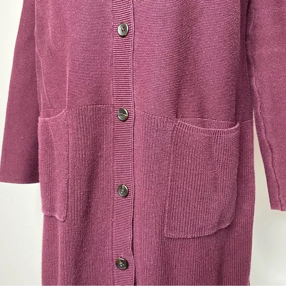 J. Jill Burgundy Duster Cardigan - Picture 6 of 10